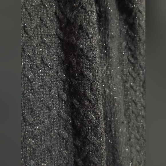 Bundle: "Loft" XL sparkly black sweater with "Express" chunky knit scarf! - Picture 4 of 7